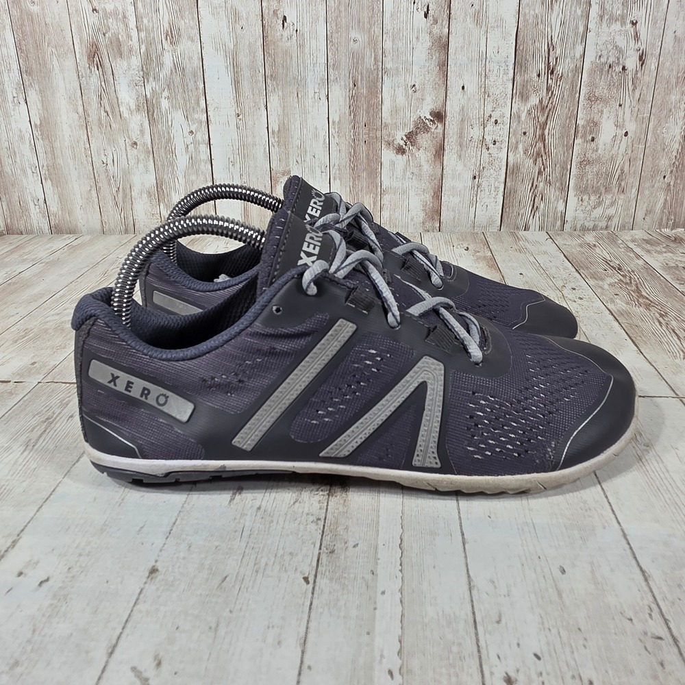 Xero Shoes HFS Womens Road Running Shoes Dark Grey Silver Minimalist Size 8